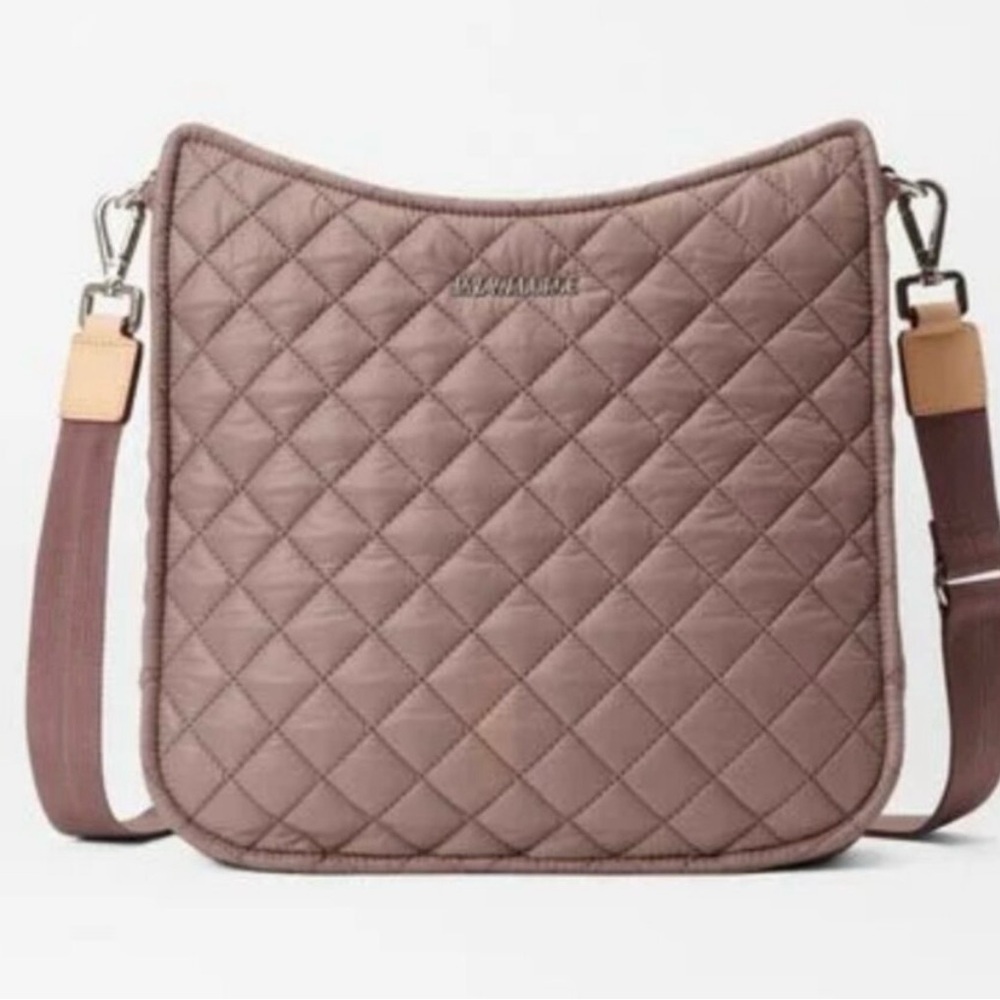 MZ Wallace Quilted Mauve Crossbody Bag
